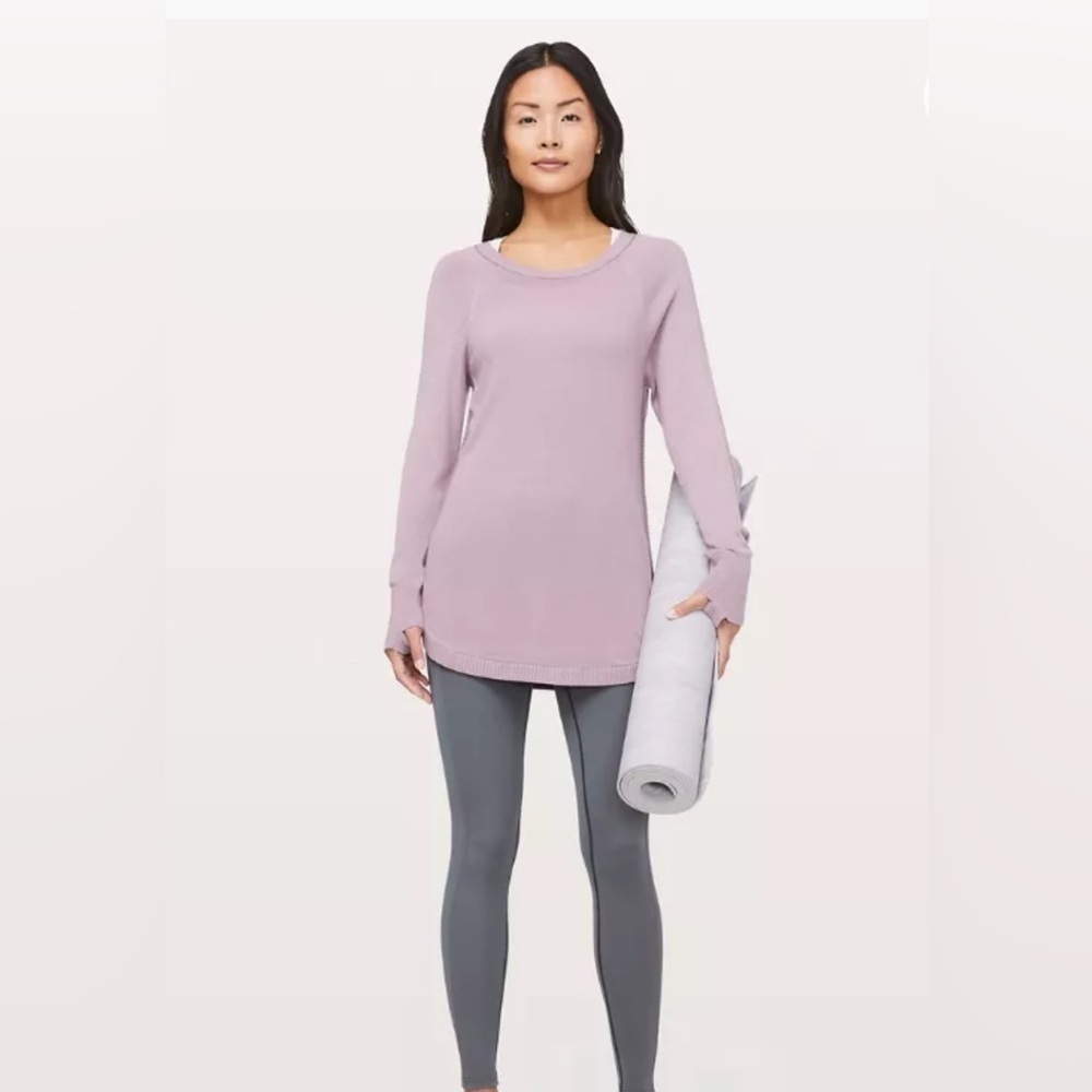 Lululemon Hello Aloe Lavendar crew neck long sleeves casual pullover sweater 6